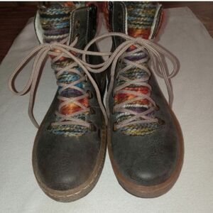 Rieker Felicitas 43 Low Lace-Up Ankle Boots With Side Zipper EU 38/ 7.5 NWOT